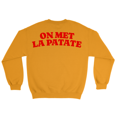 CHAUD PATATE MUSTARD CREWNECK