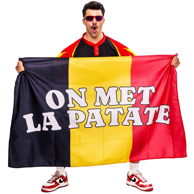 FREE BELGIAN ON MET LA PATATE FLAG