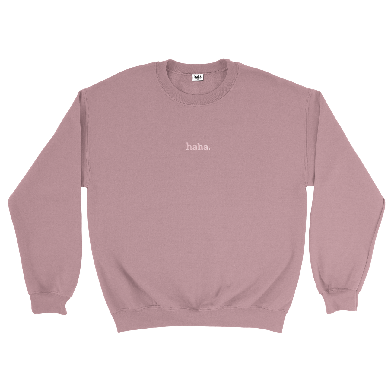 HAHA DUSTY PINK CREWNECK – averagerob