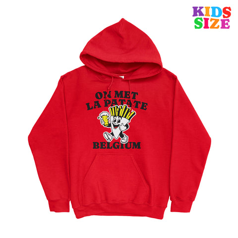 KIDS BELGIAN FRIES RED HOODIE