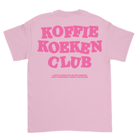 KOFFIEKOEKENCLUB TYPO BABY PINK TSHIRT