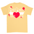 HAHA Heart T-Shirt Yellow Haze