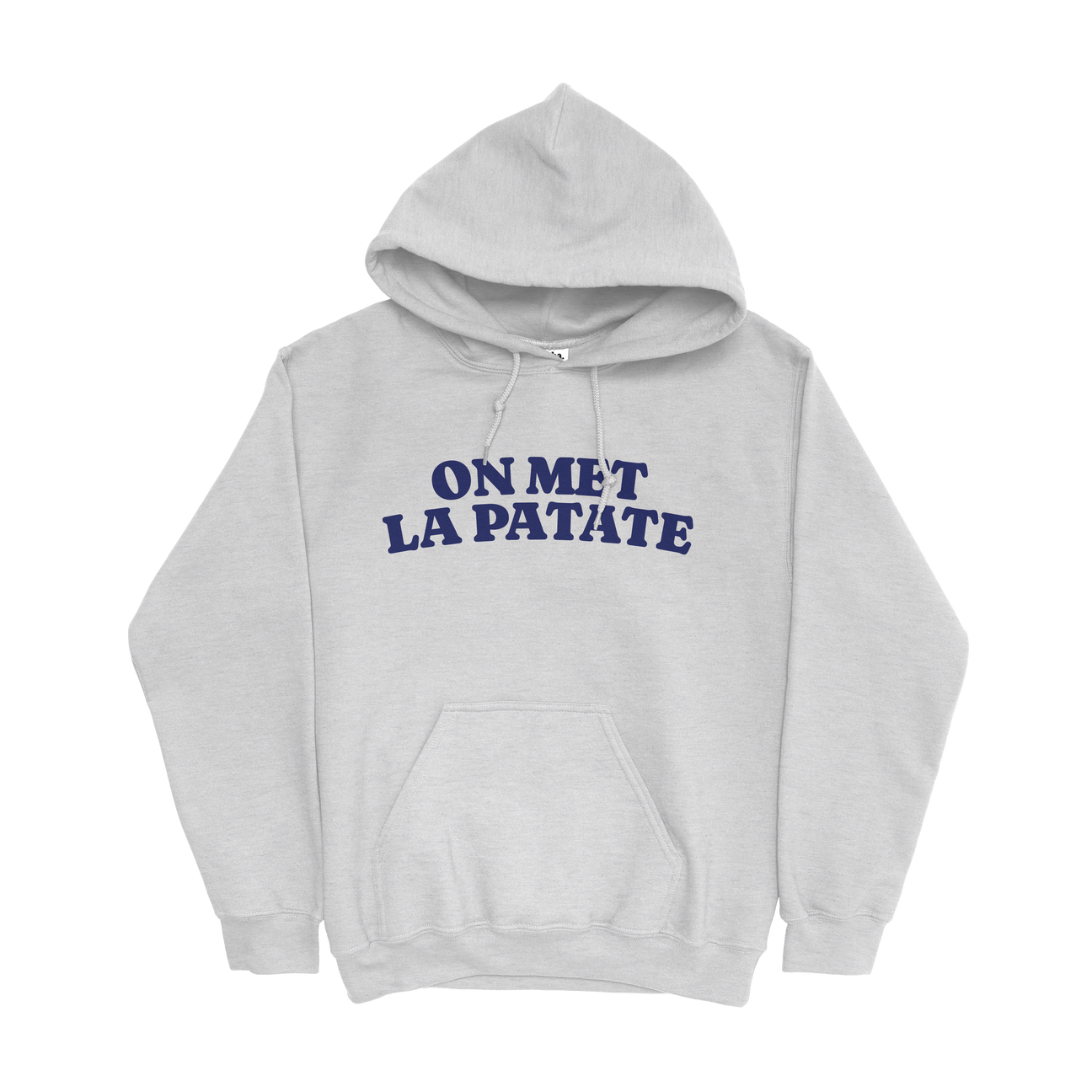 ON MET LA PATATE ASH GREY HOODIE averagerob