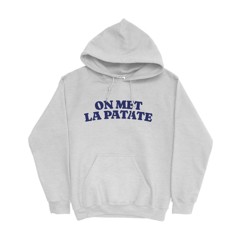 ON MET LA PATATE ASH GREY HOODIE
