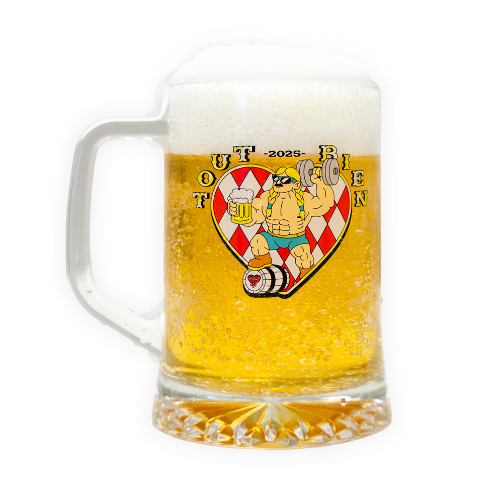 Halbes Liter Glas