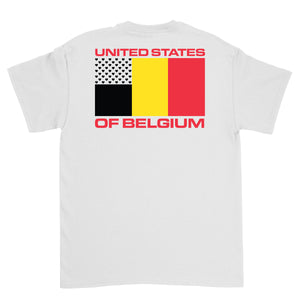 UNITED STATES OF BELGIUM WHITE TSHIRT