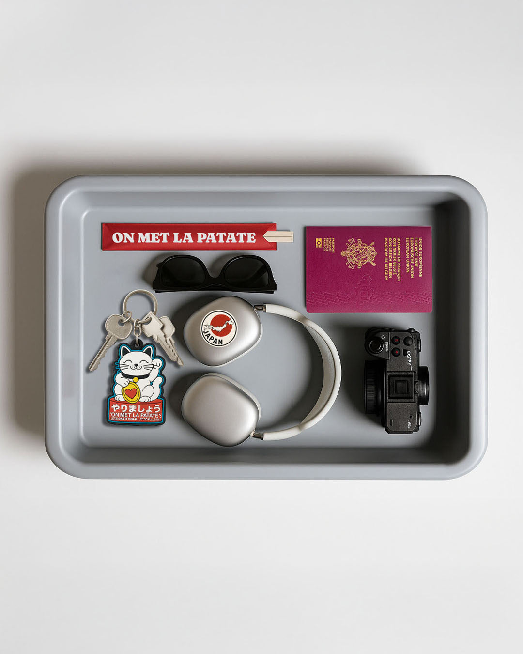 Lucky Cat On Met La Patate Keychain
