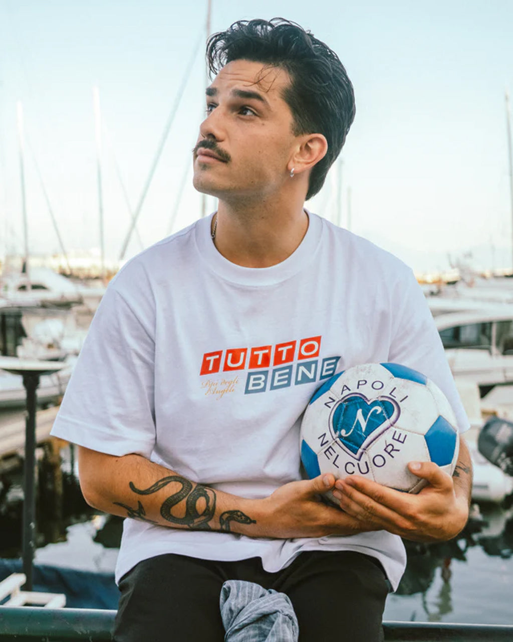 Tutto Bene Club De La Bierra White Tee