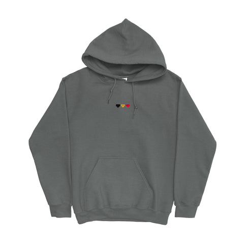 Belgian Hearts Hoodie Storm Grey