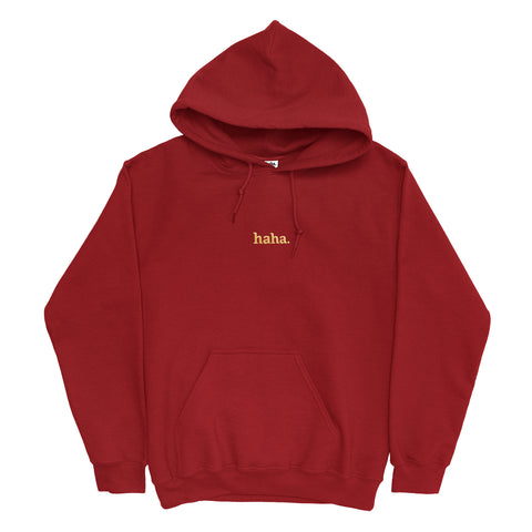 haha. hoodie red